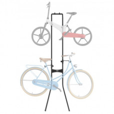 VEVOR Portabicicletas Vertical Independiente, Ajustable, Montado en la Pared, Capacidad de Carga 40,82 kg, Acero Resistente y Fácil de Montar, para Garaje, Sala de Estar, Cobertizo, Negro