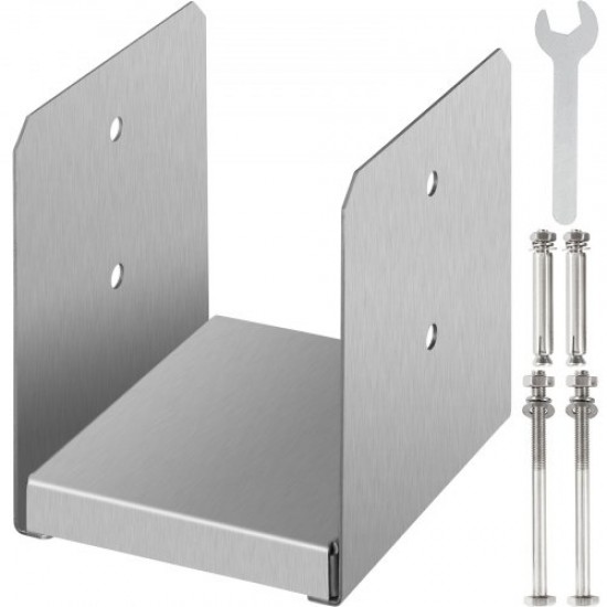 Buy Post Base 1 pc. Square Post Support 13.2 x 14.5 x 15.7cm Screw-in Base for Post 6" x 6" Thickness 2mm Metal Anchor for Post