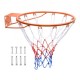 Comprar Aro de Baloncesto Diámetro Exterior 483mm Canasta de Baloncesto de Acero al Carbono con Red Pieza de Repuesto de Portería de Baloncesto Montada en Pared para Entrenamiento de Baloncesto, Naranja