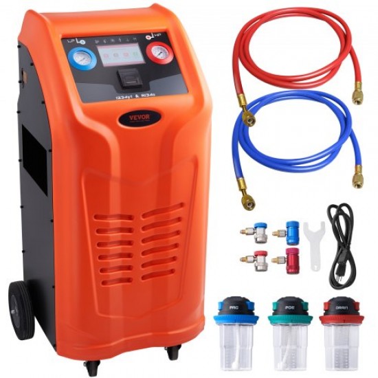 Buy Fully Automatic Refrigerant Recovery Machine 2 Cylinder 1kW Refrigerant Charging Recovery Machine Pumping Filtration