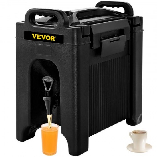 Comprar Dispensador de Bebidas 2,5 Gal Tanques Máquina Comercial de Bebidas 42,5x25,7x45,5 cm Material de LLDPE, PU y PP Dispensador de Bebidas con Grifo Tiempo de Retención de 6 h con Manija Ergonómica