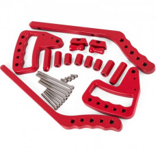 Manijas de barra de agarre delanteras y traseras rojas mejoradas 2007-2017 Jeep Wrangler JK Nuevo