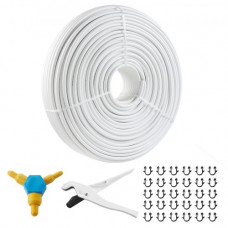 VEVOR Tubo PEX AL PEX para Calefacción por Suelo Radiante Rollo de 300m Tubo Compuesto de Aluminio y Plástico Φ 16mm Espesor de 2 mm Tubo con Barrera de Oxígeno para Gas, Agua Fría y Caliente de Hogar