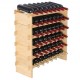 Buy 6 Tier Bamboo Wine Rack 48 Bottles Stackable Modular Shelving 76.5 x 25 x 77.5 cm Freestanding Wine Display Shelf for Kitchen, Bar and Wine Cellar, Natural Color