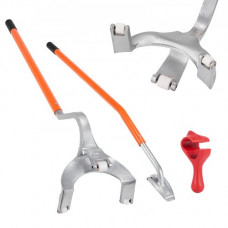 VEVOR Herramienta de Desmontaje de Neumáticos 571-622mm Barra de Acero para Cambiar Neumáticos Montaje Desmontaje Manual 3 Herramientas para Cambiar Neumáticos Taloneras para Camiones Coches, Naranja
