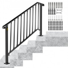 Pasamanos Escalera Barandilla para Escaleras a Prueba de Herrumbre Adoquines Ajustables 4 O 5 Pasos