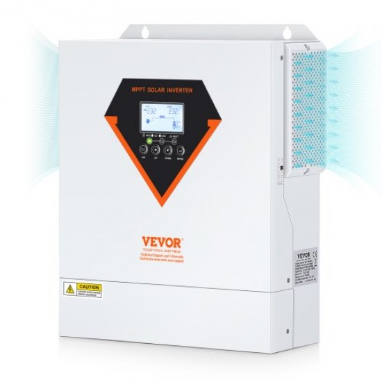 Koop 3500W hybride zonne-omvormer 230V AC zuivere sinusgolf off-grid oplader met ingebouwde 60A MPPT zonnelaadcontroller, hybride opladen, nutsvoorziening, zonne-energie