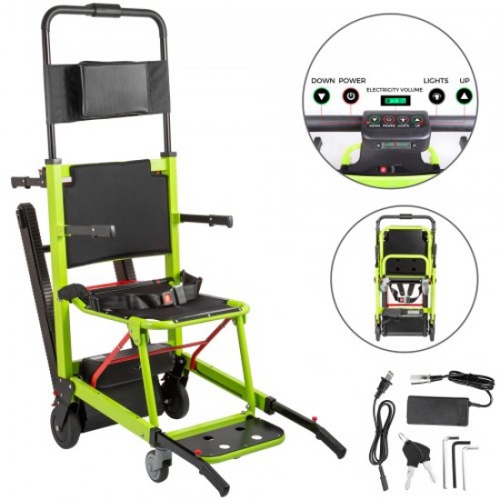 Comprar Cadeira de rodas para subir escadas, cadeira elevatória elétrica, capacidade 352 LBS, elevadores de escada para escadas estreitas, cadeira para descer e subir escadas, para deficientes