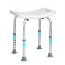 VEVOR Asiento de Ducha Antideslizante Altura Ajustable 360-485 mm Taburete de Ducha Carga de 158,8 kg Silla de Ducha de Aluminio y PE, Ayuda para Ducha para Personas Mayores, Mujeres Embarazadas, Baño