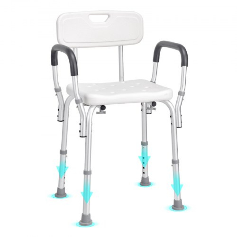 VEVOR Asiento de ducha Silla de ducha de baño Altura ajustable Carga 350 lbs