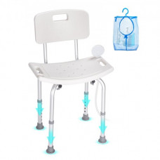 VEVOR Asiento de ducha Silla de ducha Altura ajustable 350 lbs Baño