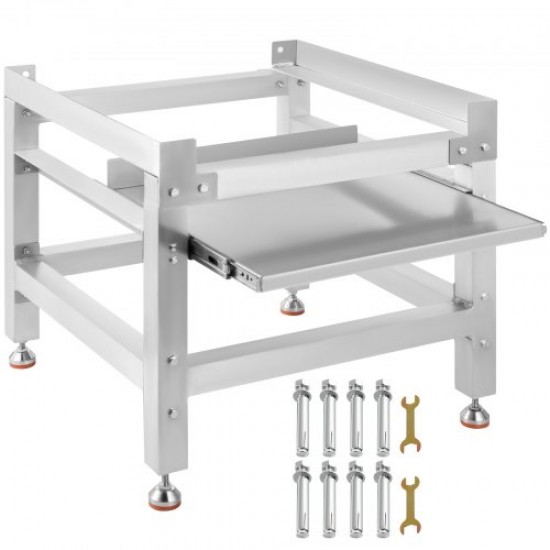 VEVOR Soporte Lavadora Secadora, Base para Lavadora, con Capacidad de 136 kg, Soporte para Lavadora Secadora y Refrigerador, Pedestal Lavadora, Base Frigorífico Antideslizante de Acero Inoxidable