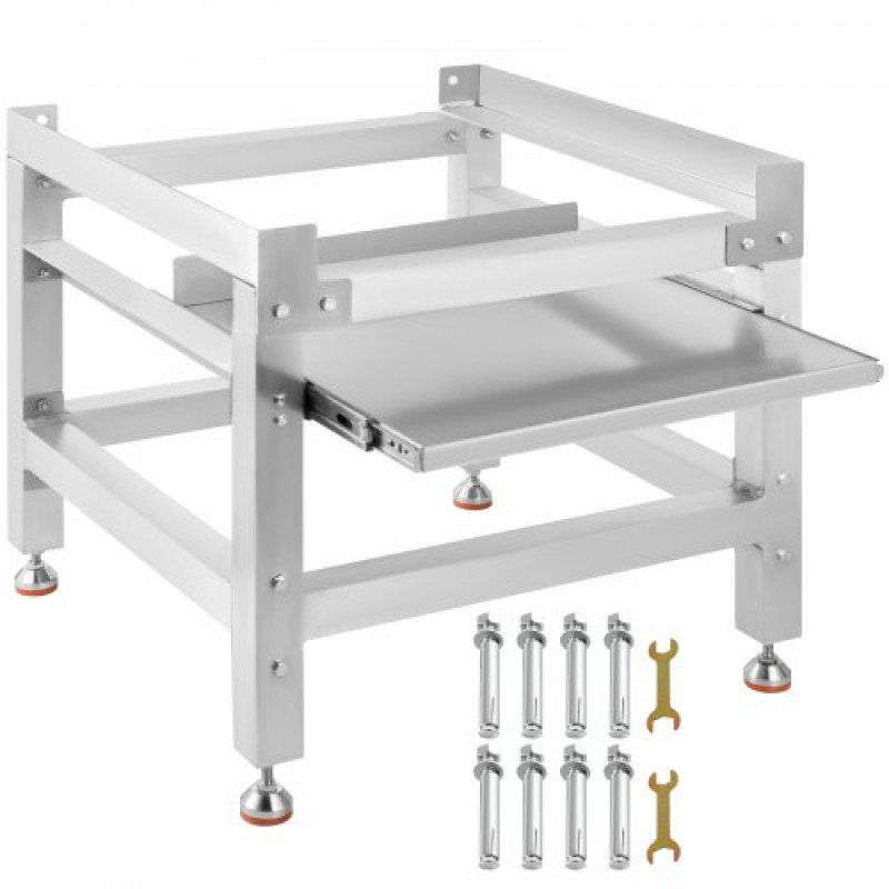 VEVOR Soporte Lavadora Secadora, Base para Lavadora, con Capacidad de 136 kg, Soporte para Lavadora Secadora y Refrigerador, Pedestal Lavadora, Base Frigorífico Antideslizante de Acero Inoxidable