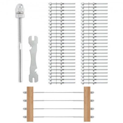 VEVOR Terminales de montaje de extremo de tensión para barandilla de cable 1/8