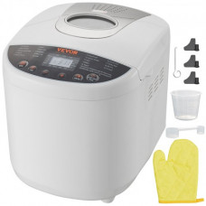VEVOR 2LB 19 en 1 Máquina para hacer pan Máquina para masa compacta automática Antiadherente Blanco