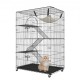 Comprar Gaiola para gatos 4 níveis 90x60x133 cm Gaiola grande com rodas traváveis Gabinete interno giratório de ferro removível 360 ° 3 escadas 1 rede para 1-3 gatos Pequenos animais Coelhos