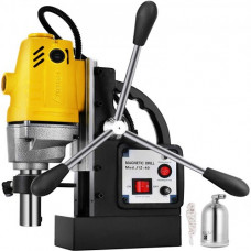 VEVOR Taladro Magnético, 1100 W Taladro de Núcleo Magnético, 40mm Taladro Magnético de Columna, 12000 N Taladro Electromagnético, 670 RPM con Agarre Ergonómico, Sistema de Perforación Electromagnética