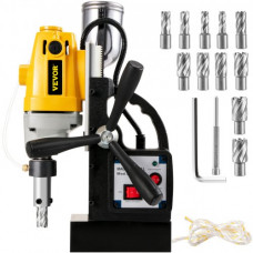 VEVOR Taladro Magnético 1100 W Taladro de Núcleo Magnético con 12 Piezas Brocas de 40mm Taladro Magnético de Columna 12000 N Taladro Electromagnético