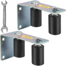 VEVOR Rodillo guía para puerta con soporte de 90°, rodillo de nailon negro de 3
