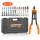 Buy Manual Nut Riveter 41cm Threaded Insert Pliers with 13 Mandrels 186 Nuts Riveting Tool Diverter Button Portable Carrying Case for Automotive DIY