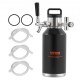 Comprar Mini barril de cerveja portátil 1.89L Mini barril de pressão ajustável 0 ~ 30 PSI Sistema de torneira isolada de pressão de aço inoxidável para manter a cerveja carbonatada fresca para piquenique de acampamento