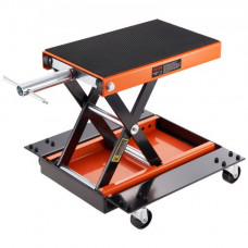Gato de Tijera para Moto Capacidad de 500 kg Elevador de Motocicletas Altura de Elevación 12-39 cm Elevador de Tijera de Acero Plataforma Antideslizante de 37x23 cm para Taller de Mantenimiento