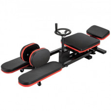 Máquina de Estirar Piernas con Marco de Acero, Máquina de Estiramiento de la Pierna con Capacidad hasta 100 kg, Entrenamiento de Piernas con Cojín de Cuero de PU, Expansión de 180 Grados