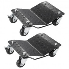 VEVOR Carro de Manipulación de Coches 2 Piezas Carga Total de 1,4 T Carro de Mudanza de Coches Plataforma 38,5x30 cm Rueda Bloqueable Ayuda de Maniobra Posicionamiento para Vehículos Mobiliario Equipo