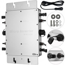 VEVOR Convertidor de Onda Sinusoidal Pura DC a AC 220 V, Convertidor de Voltaje con Conmutación a La Red 80 A, Inversor de Onda Sinusoidal Pura de 1.200 W, Aparato Eléctrico IP65 con Tecnología MPPT