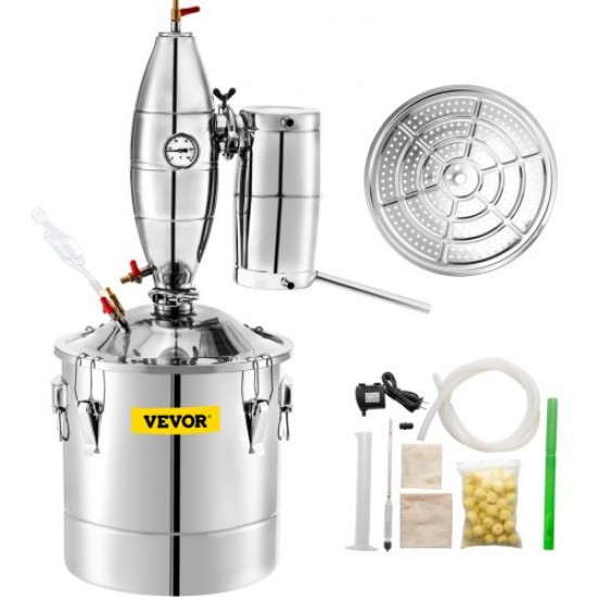 Buy Distill Alcohol 30L Distiller Alembic 304 Stainless Steel Distillation Distiller Beverage Distiller for Home Brewing