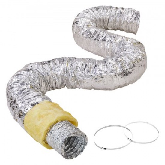 Comprar Manguera flexible con aislamiento térmico Conducto de ventilación HVAC R-4.2 158x7620 mm