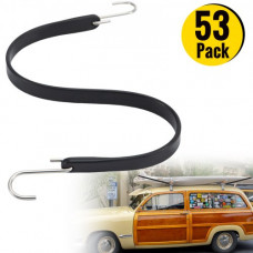 Pulpos Elasticos Transporte 53 Piezas Cuerdas Elásticas de Goma Largo de 21" Cinturón Tensor con Gancho en S Carga Máximo de 55 Libras Cuerda de Equipaje Elástica para Acampar Cazar Pescar Mudar