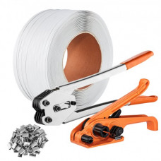 VEVOR Kit de flejado para embalaje, herramienta tensora, tensor y sellador, 328 pies