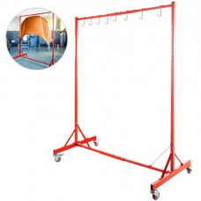 Estante de pintura Soporte de pintura automotriz 8 ganchos, secado de pintura, ajustable en rojo