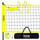 Buy Portable PE Volleyball Net, Steel Pole, Adjustable Height, Professional Volleyball Net Kit with Carry Bag and Boundary Line for Beach, Garden, Outdoor Training