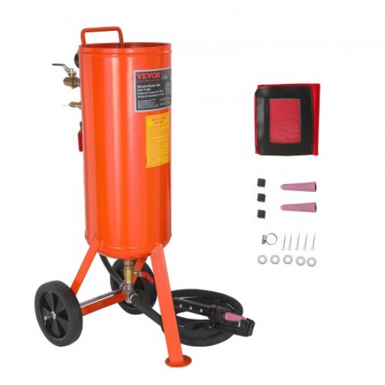 Comprar Kit de Chorro de Arena de Alta Presión 60-110 PSI Tanque de Chorro de Arena Abrasivo Portátil 137 L con 2 Boquillas de Cerámica y Separador de Agua y Aceite para Eliminar Pintura, Manchas, Óxido