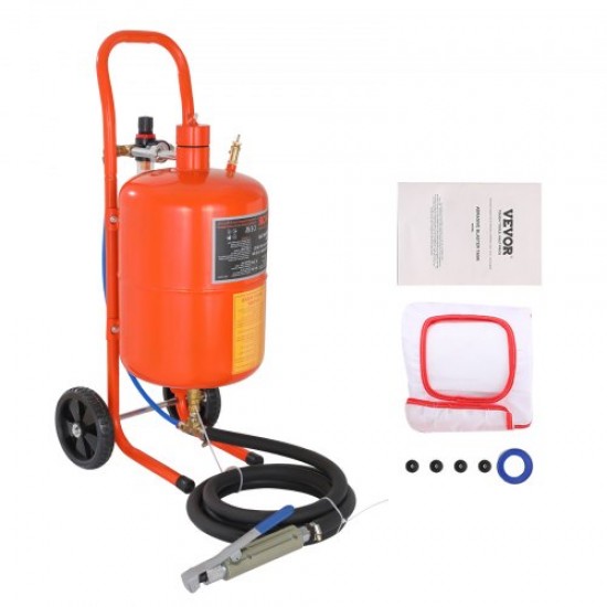 Comprar Kit de Chorro de Arena de Alta Presión 60-110PSI Tanque de Chorro de Arena Abrasivo Portátil 18,92L con 4 Boquillas de Cerámica y Separador de Agua y Aceite para Eliminar Pintura, Manchas, Óxido