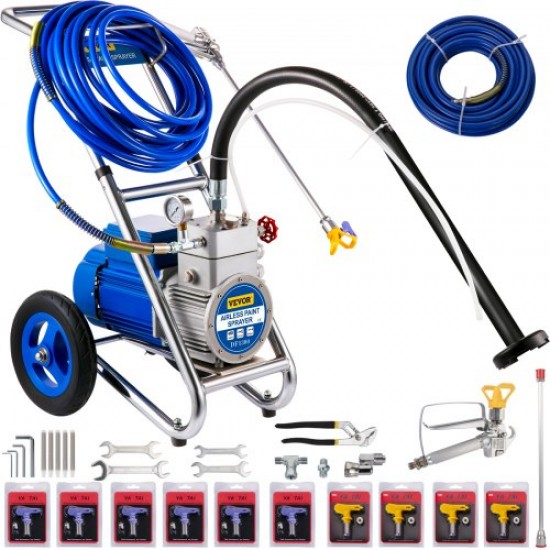 Buy Electric Paint Spray Gun Paint Sprayer 600W 50Hz Airless Painting Machines 1GPM Airless Max Pressure 250Bar 1.4L