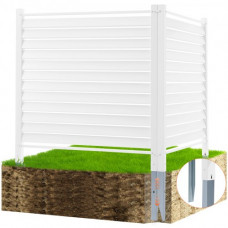 VEVOR Paneles de Valla de Privacidad de Vinilo 1220x1220 mm Valla de Aire Acondicionado Pantallas de Privacidad para Exteriores, Recinto para Equipos de Piscina, Kit de Paneles de Rejilla (2 Paneles)