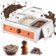 VEVOR Temperador de Chocolate Comercial 1500 W Baño María Eléctrico 3 x 3,3 L Fundidor de Chocolate Temperatura Ajustable 30-85 °C Acero Inoxidable Alimentos para Calentar Mantequilla Crema Leche