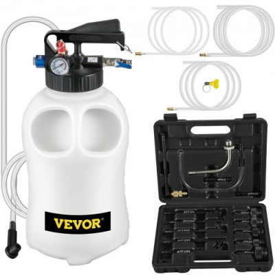 VEVOR Extractor de Aceite 10 L Extractor de Líquido con 14 Adaptadores Bomba Extractora Líquidos 10 x 5,6 x 15 cm para Sustitución de Aceite en ATV, Barcos, Equipos Agrícolas, Vehículos de Motores