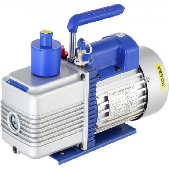 Bomba de Vacío Aire Acondicionado con Manómetros Diagnósticos 10CFM Sistema de Refrigeración 1 HP Bomba De Vacío Refrigerante 5pa Bomba de Vacío Juego De Manómetros De Bomba De Vacío