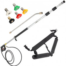 Hidrolimpiadora de Alta Presión para Exteriores 1,5-4,6 m, Hidrolimpiadora Compacta 10 GPM, Limpiador de Superficies Planas Potente y Portátil Cinco Boquillas Diferentes para Terrazas Patios