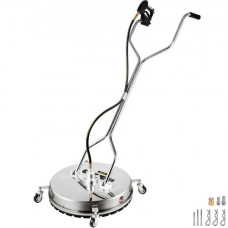 Limpiador de Superficies a Presión 61 cm Limpiador de Superficies Planas de Acero Inoxidable 304 Hidrolimpiadorade de Alta Presión Máx. 4000 PSI para Pisos de Garajes Aceras Patios de Cemento