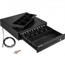 Cajón de Efectivo Tipo de Accionamiento 2 Llaves Cajón Portamonedas 12V Caja Registradora de Punto de Venta 41 x 42 x 10 cm Bandeja para Cajón de Dinero Cajón de Caja Registradora Bandeja