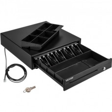 Cajón de Efectivo Tipo de Accionamiento 16" Cajón Portamonedas 12V Caja Registradora de Punto de Venta 41 x 42 x 10 cm Bandeja para Cajón de Dinero Cajón de Caja Registradora Cajón Efectivo