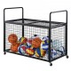 Comprar Carro de Pelotas con Cerradura Jaula Móvil de Almacenamiento de Pelotas 115x61x91,2cm con 4 Ruedas de Acero y Frenos Organizador para Equipos Deportivos Gimnasio Escuela Garaje Interior Exterior