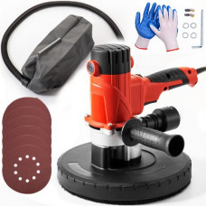 Lijadora de Pared 1200 W, Pulidora de Obra Seca 1200 W, Lijadora Eléctrica para Paredes y Techos, Lijadora Jirafa, Ideal para Lijar Techos y Paredes, con Cable de 2 m y Bolsa de Vacío