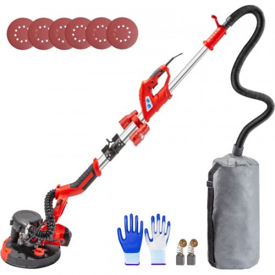 Buy 850 W Wall Sander, 850 W Drywall Polisher, Telescopic Sander for Walls and Ceilings, Giraffe Sander, Ideal for Sanding Ceilings and Walls, Foldable with LED Light and Vacuum Bag