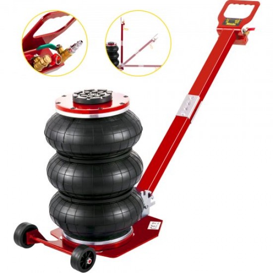 Comprar Gato Neumático de Aire con Capacidad de 3T, Gato de Aire para Coche Altura 150-400mm, Gato Neumático Taller, Triple Bolsa de Gato Neumático, Gato Neumático para Automóviles, Monovolumen,SUV